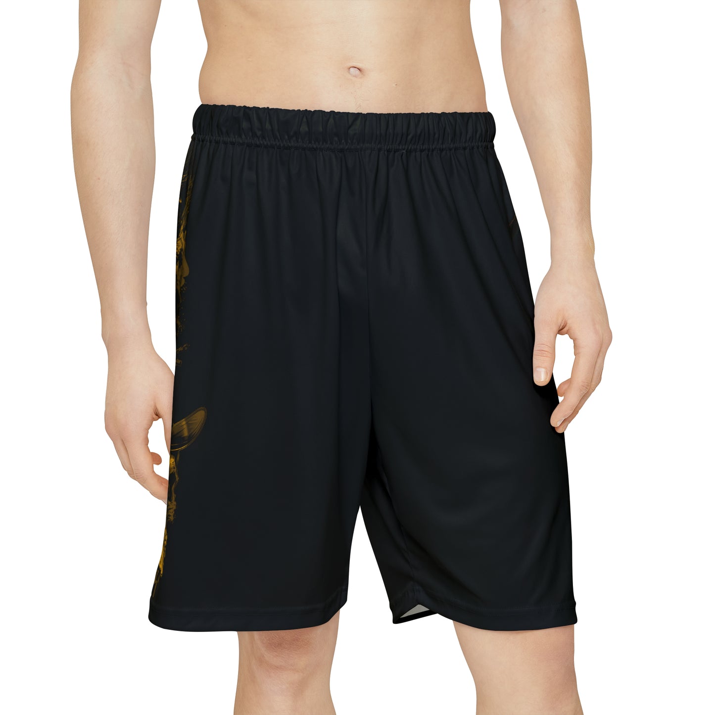 Gold Skull Blend Men’s Sports Shorts