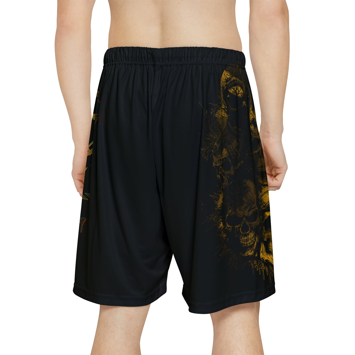 Gold Skull Blend Men’s Sports Shorts